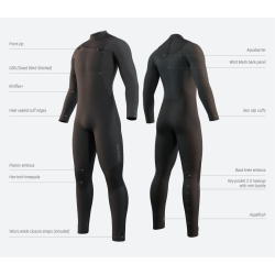 Majestic Fullsuit 5/4mm Fzip Dark Grey Spar 40%